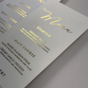 Foil Menu Cards