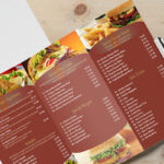 Folded Food Menus