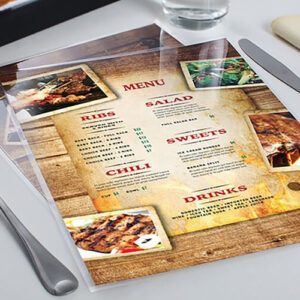 Laminated Food Menus