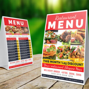 Table Tent Food Menus